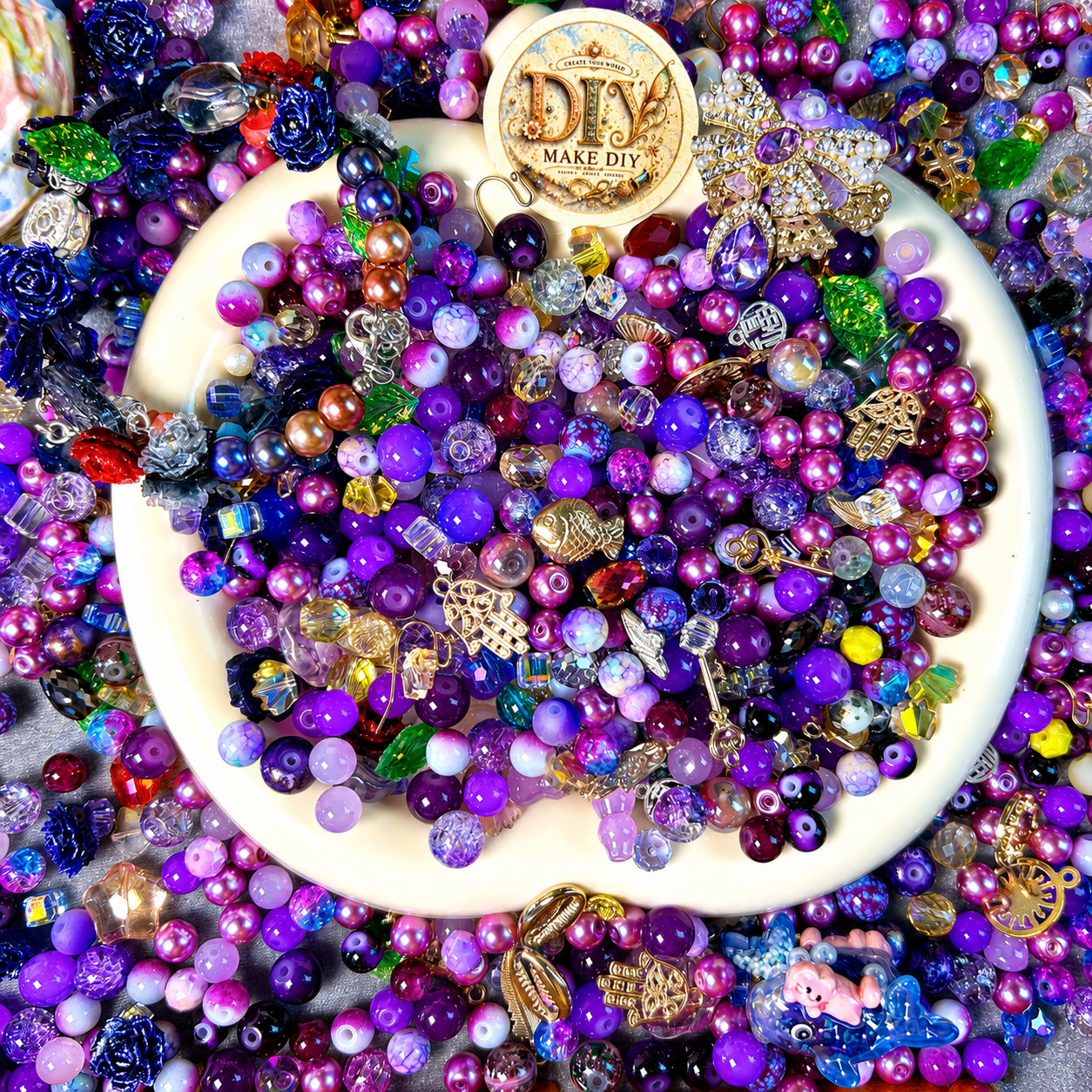 【Mixed Beads】Lavender Starry Fantasy(Buy 2 get 1 for free)