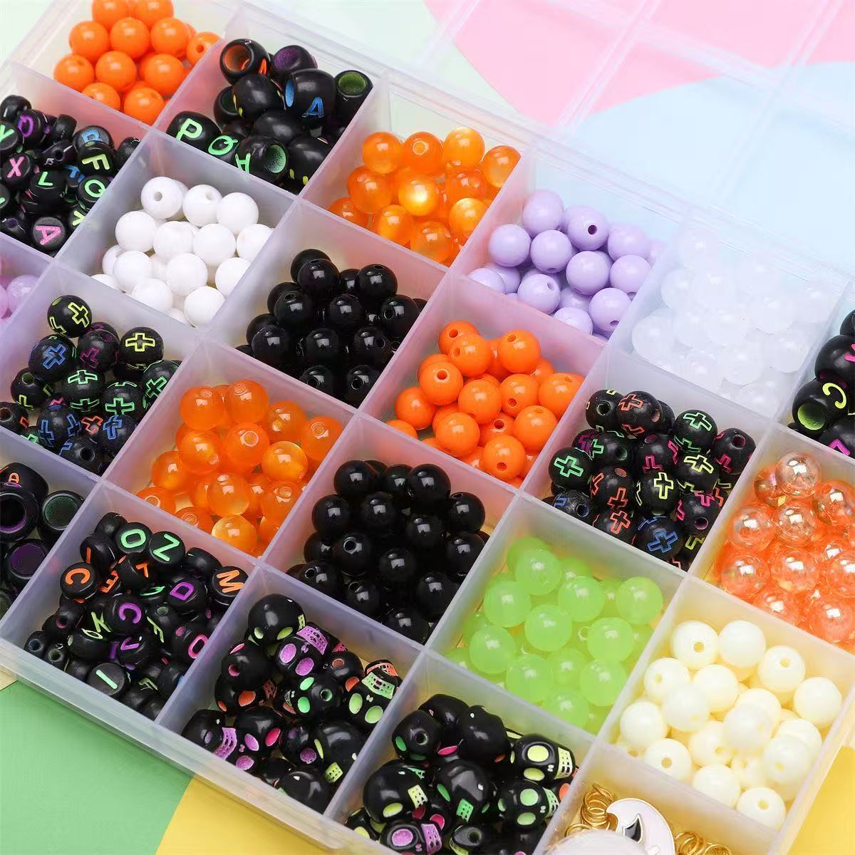 DIY 24-compartment box for Halloween beads