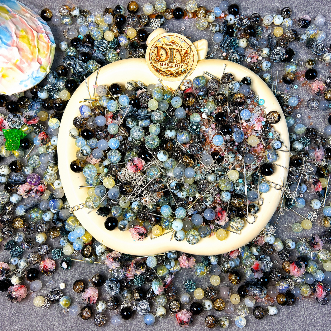 【Mixed Beads】 Twilight Grey Stardust (Buy 2 get 1 for free)
