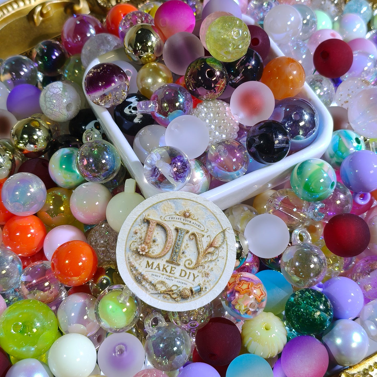 Acrylic Beads Lucky Bags - Open in Live - for Beaded Pen Chain DIY