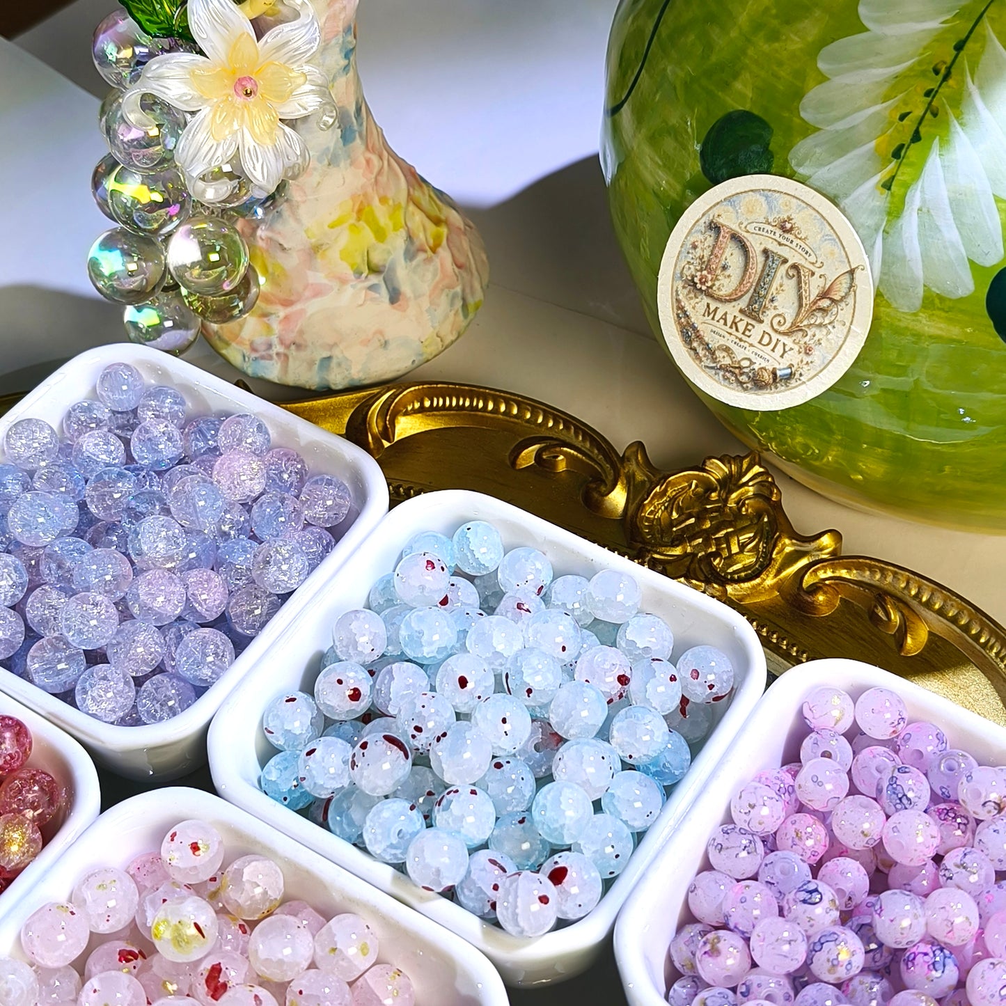 DIY Glass Beads Lucky Bags - Open in Live