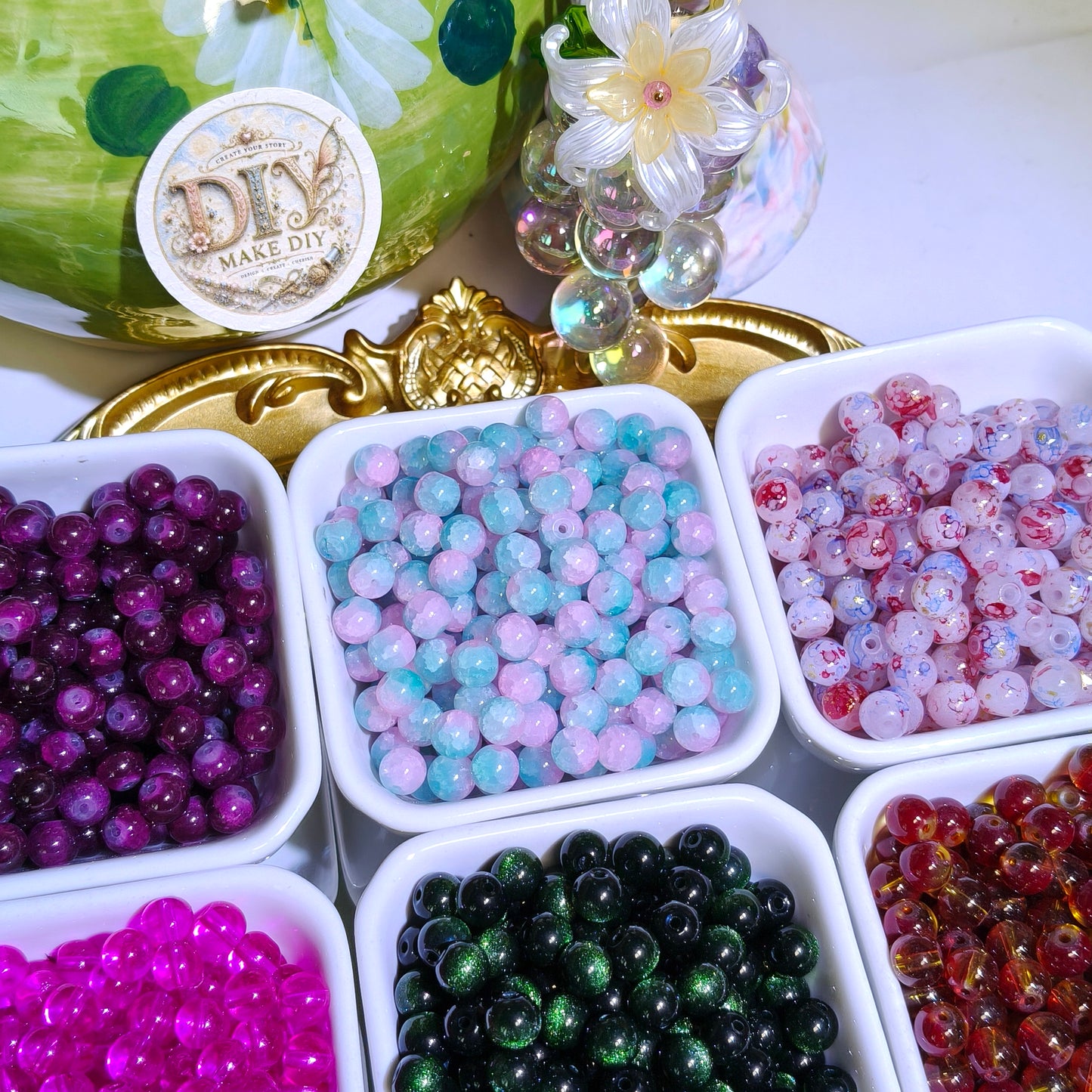 DIY Glass Beads Lucky Bags - Open in Live