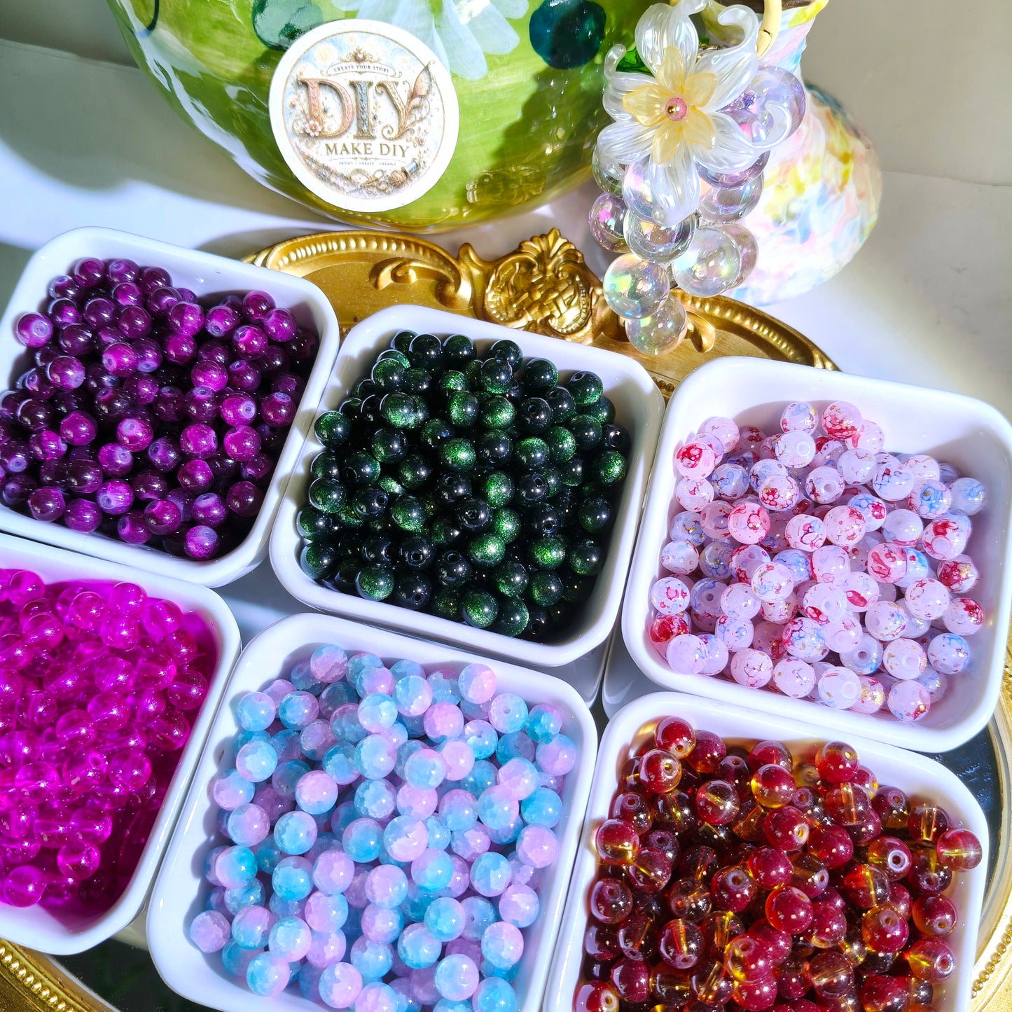 DIY Glass Beads Lucky Bags - Open in Live