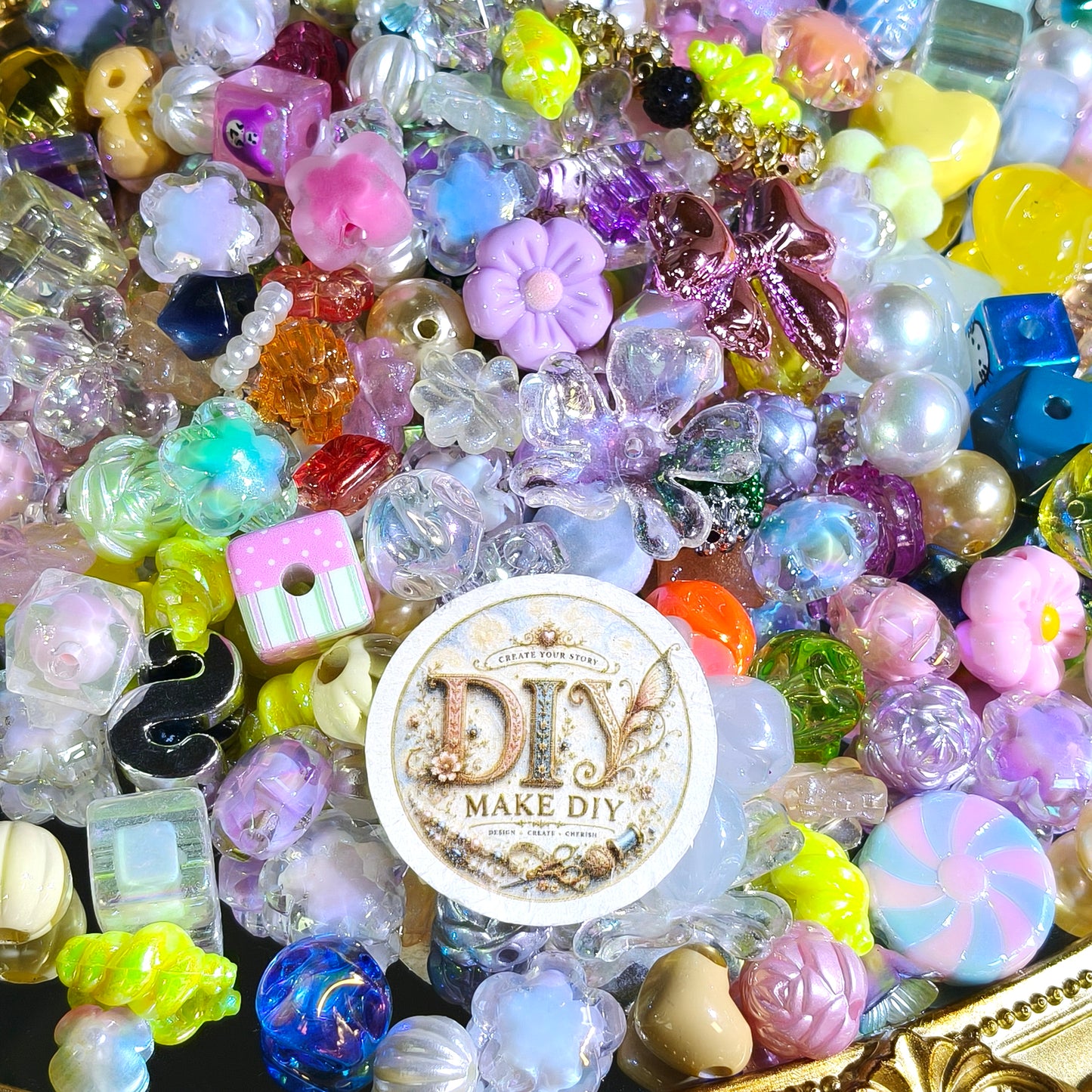 Acrylic Beads Lucky Bags - Open in Live - for Beaded Pen Chain DIY
