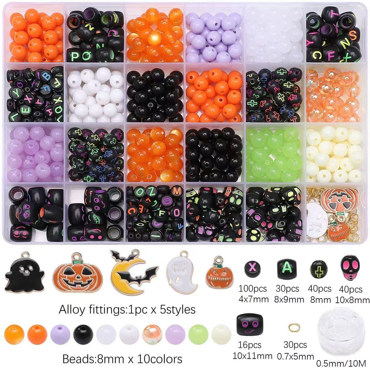 DIY 24-compartment box for Halloween beads