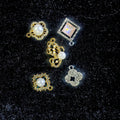 Metal Pendent - 5 pendents in 1 bag(golden mix silver)